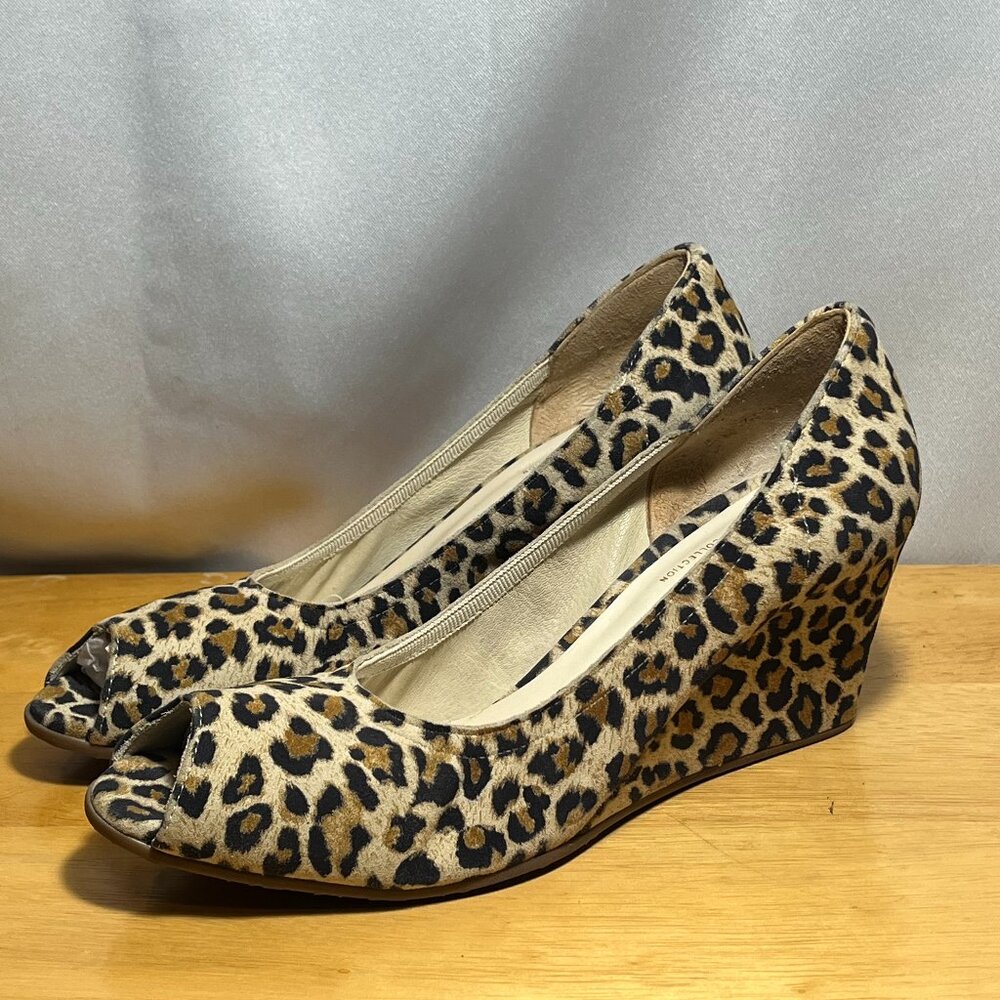 Venue Collection Tiger Print Open Toe Wedge Italy